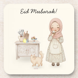 Dessous-de-verre Tapis de souris musulman Cottagecore Eid Mubarak