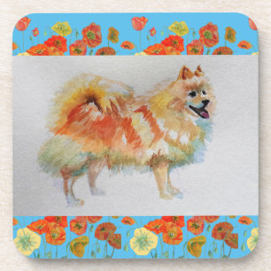 Dessous-de-verre Tapis de souris pour chien de compagnie Spitz alle