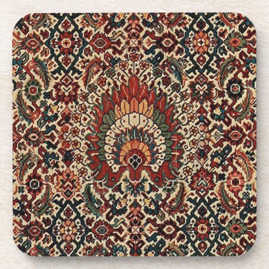 Dessous-de-verre Tapis de tapis persan turc antique (Devant)