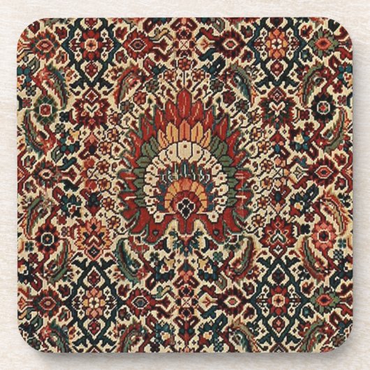 Dessous-de-verre Tapis de tapis persan turc antique (Devant)