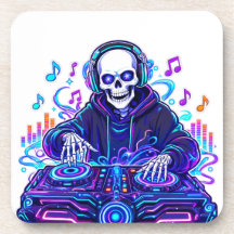 Tapis de verre musique EDM crâne cool