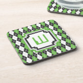 Dessous-de-verre Tapis rétro Argyle carré (Côté gauche)