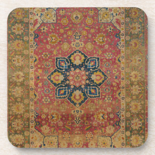 Dessous-de-verre Tapis rouge or Kashan tapis Perse Asiatique