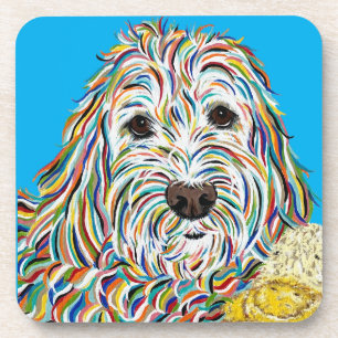 DESSOUS-DE-VERRE TAPIS ROULANT LABRADOODLE