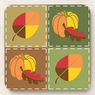 Dessous-de-verre Tapisserie Carrée de Tissu pour l'Automne
