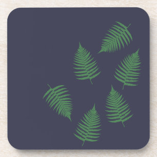 Dessous-de-verre Tapisserie de sous-verres chanceux Fougère verte