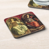 DESSOUS-DE-VERRE TAROTES DE RENAISSANCE ANTIQUE / JUSTICE -FORTITUD (Côté gauche)