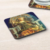 DESSOUS-DE-VERRE TAROTS DE RENAISSANCE ANTIQUE 14 / TEMPÉRANCE (Côté gauche)