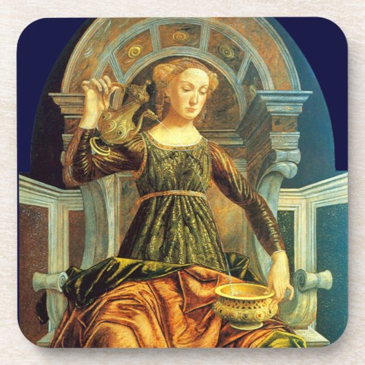 DESSOUS-DE-VERRE TAROTS DE RENAISSANCE ANTIQUE 14 / TEMPÉRANCE (Devant)