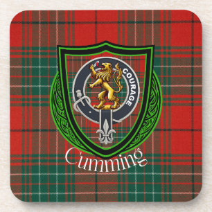 Dessous-de-verre Tartan et blason du clan écossais Cumming