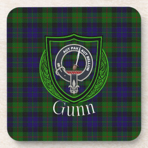 Dessous-de-verre Tartan et blason du clan écossais Gunn