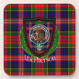 Dessous-de-verre Tartan et blason du clan écossais MacPherson