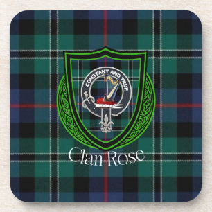 Dessous-de-verre Tartan et blason du clan écossais Rose