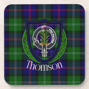 Dessous-de-verre Tartan et blason du clan écossais Thomson