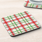 Dessous-de-verre Tartan plat de Noël - Blanc