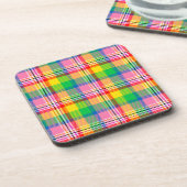 Dessous-de-verre Tartan vert rose (Côté gauche)