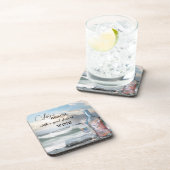 Dessous-de-verre Tasse de plage et de vin Fine Art (Côté Droit)