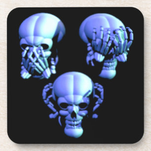 Dessous-de-verre Tasses Skull See No, Hear No, Speak No Evil