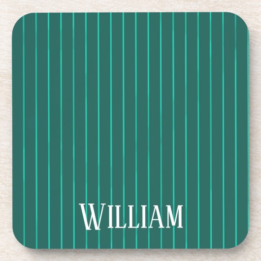 Dessous-de-verre Teal pinstripes (Devant)