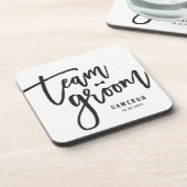 Dessous-de-verre Team Groom Bow Cravate Bachelor Party Mariage pers (Côté gauche)