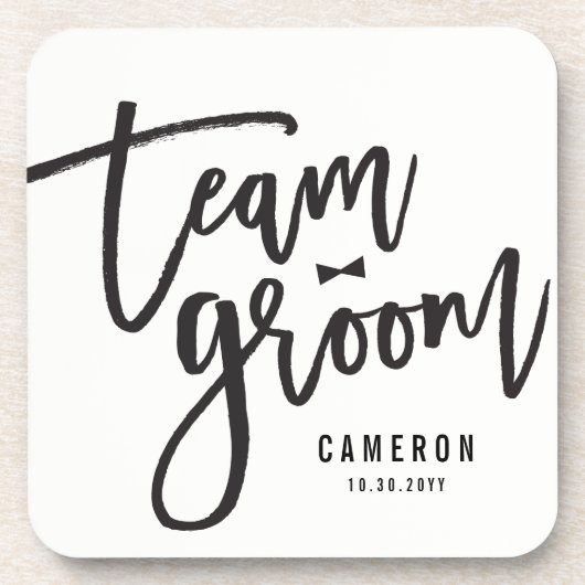 Dessous-de-verre Team Groom Bow Cravate Bachelor Party Mariage pers (Devant)