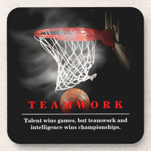 Dessous-de-verre Teamwork Basketball Motivational Inspirational (Devant)