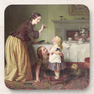 Dessous-de-verre Temps de petit déjeuner - jeux de matin (huile sur