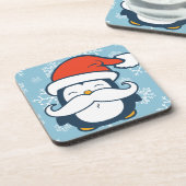 Dessous-de-verre Tendance de moustache de pingouin de Noël (Côté gauche)