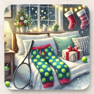 Dessous-de-verre Tennis Noël Thème avec Ball et Racket