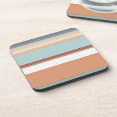 Dessous-de-verre Terracotta Bleue Bleue À Rayures Sud-Ouest (Côté gauche)