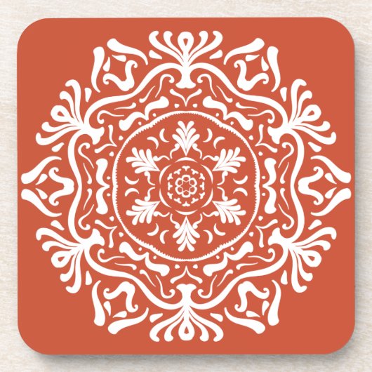 Dessous-de-verre Terracotta Mandala (Devant)