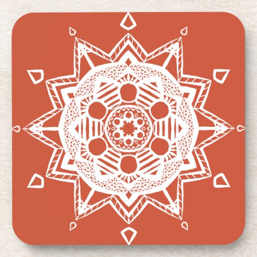 Dessous-de-verre Terracotta Mandala (Devant)