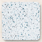 Dessous-de-verre Terrazzo Elégant Turquoise bleu vert blanc gris ré (Devant)