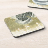 Dessous-de-verre Tête de fleurs Abstraite de texture laquée (Côté gauche)