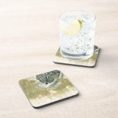 Dessous-de-verre Tête de fleurs Abstraite de texture laquée (Côté Droit)