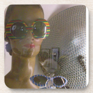Dessous-de-verre Tête de mannequin rétro