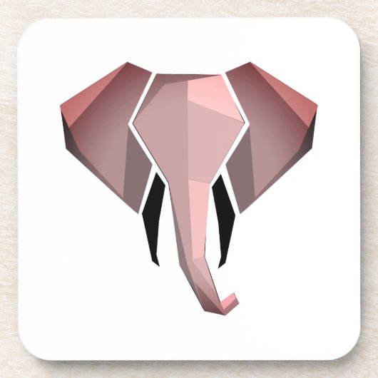 Dessous-de-verre Tête d'éléphant géométrique (Devant)