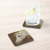 Dessous-de-verre Tête d'un cheval Arabe gris (huile sur la toile (Côté Droit)