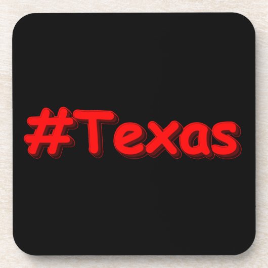 Dessous-de-verre "#Texas " Conception sympa. Commandez dès maintena (Devant)