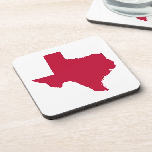 Dessous-de-verre Texas en rouge (Côté gauche)