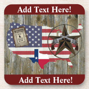 Dessous-de-verre Texas Lone Star Dueling Pistolets Symbole Recherch