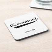 Dessous-de-verre Texte du Accountant Sports Style (Côté gauche)