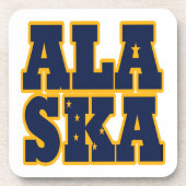 Dessous-de-verre Texte du drapeau de l'État de l'Alaska (Devant)