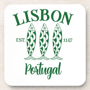 Dessous-de-verre Texte portugais personnalisé vert