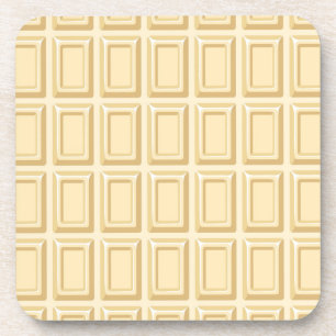 Dessous-de-verre Texture blanche de barre de chocolat