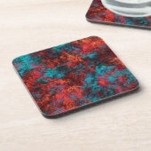 Dessous-de-verre texture bleu foncé texturé en marbre de daim (Côté gauche)