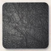 Dessous-de-verre Texture de faux cuir noir (Devant)
