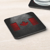 Dessous-de-verre Texture de la pierre du drapeau canadien (Côté gauche)