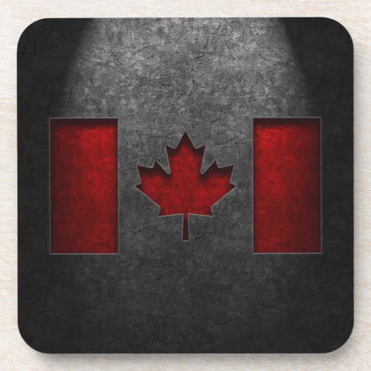 Dessous-de-verre Texture de la pierre du drapeau canadien (Devant)