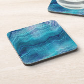 Dessous-de-verre Texture de l'Agate Vert de la Mer Bleue (Côté gauche)